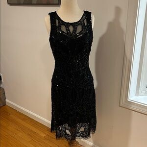 Elegant Black Sequin Dress